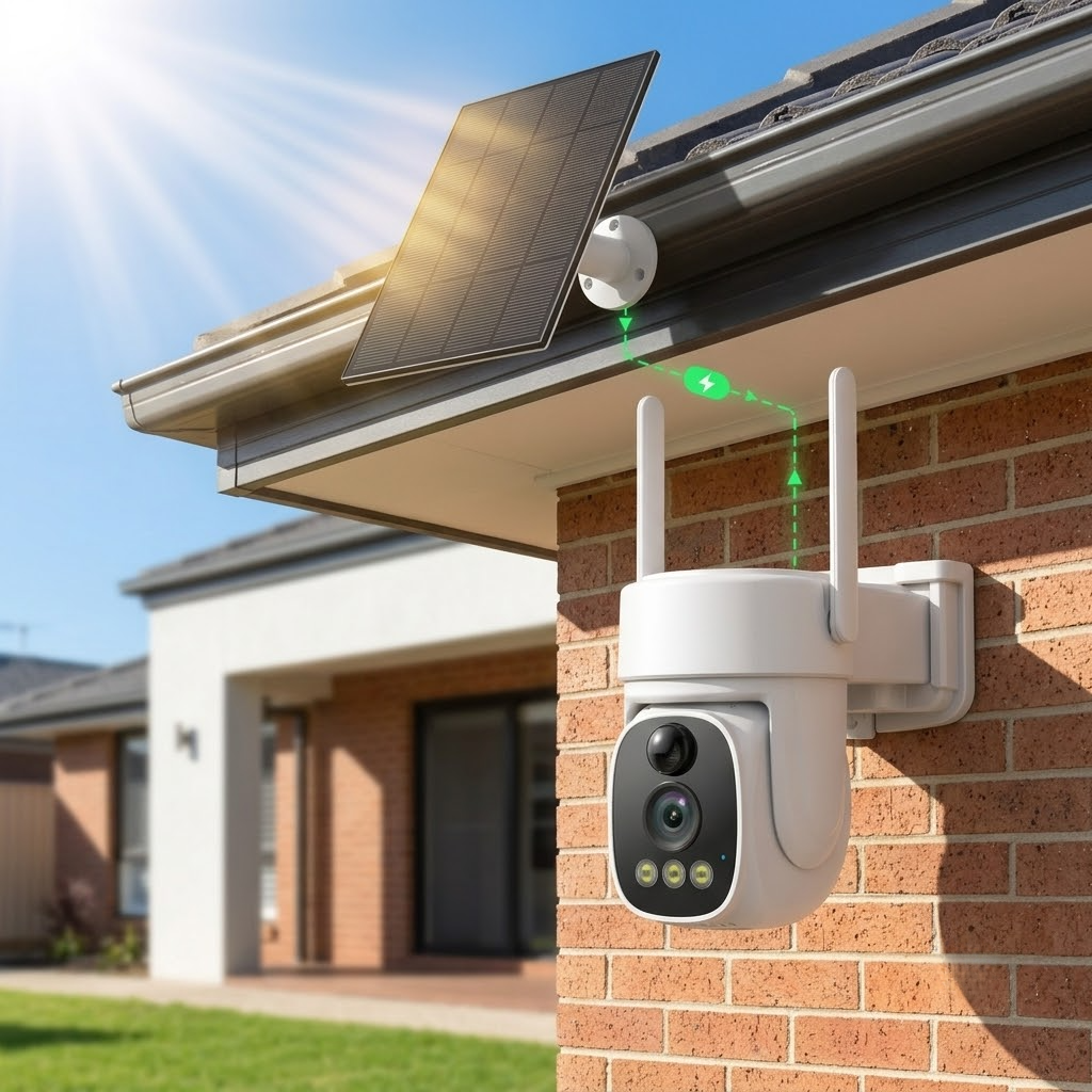 ☀️Solar‑Powered Outdoor Security WiFi Camera