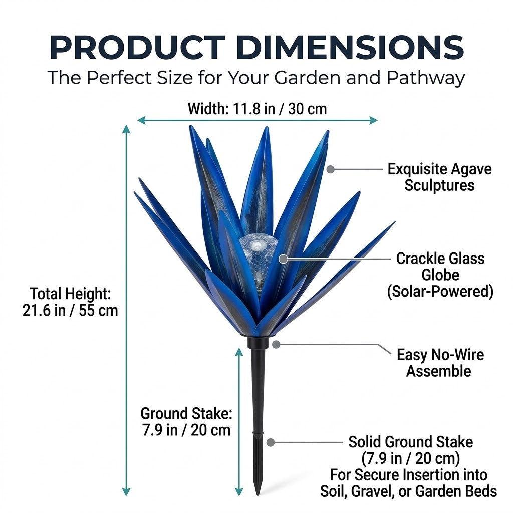 🌞Solar Agave Garden Stake Light