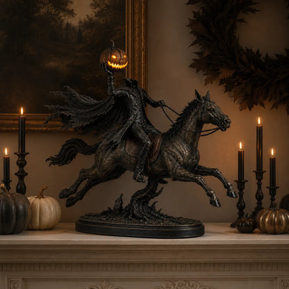 🐎🎃Lighted Headless Horseman Statue