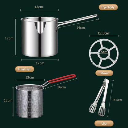 🔥304 Stainless Steel Multifuntional Fryer
