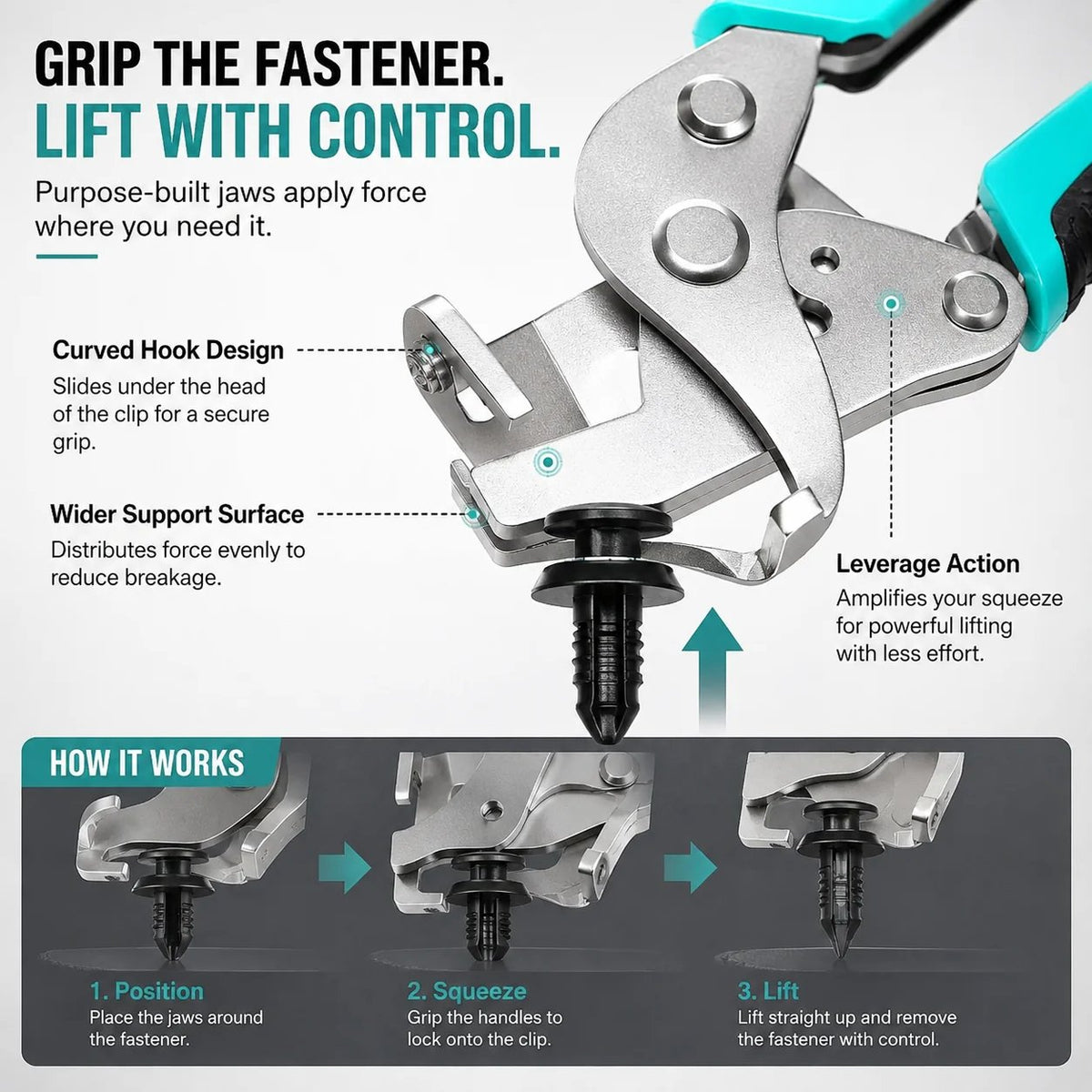 🔧 Auto Fastener Clip Removal Pliers - Quick &Easy Trim Removal Tool