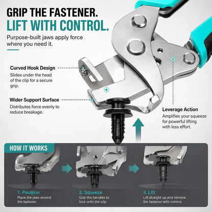 🔧 Auto Fastener Clip Removal Pliers - Quick &Easy Trim Removal Tool