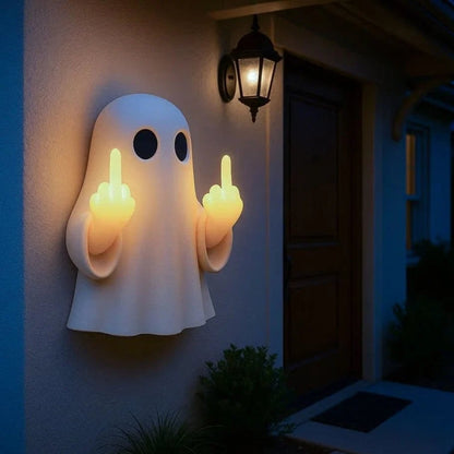 👻 Funny Middle‑Finger Ghost Night Light Wall Decor