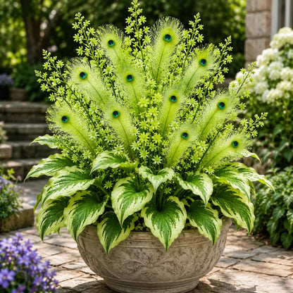 🦚 Rare Peacock Flame Hosta – A Shade-Loving Beauty That Gets Better Every Year