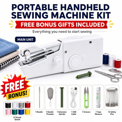 🧵👚🩳Portable Handheld Electric Sewing Machine Kit——Suitable for Beginners