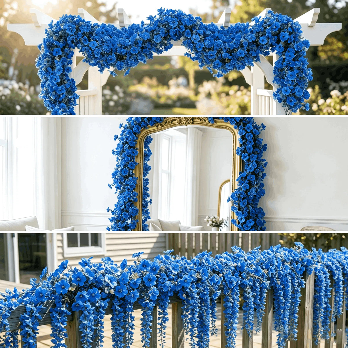 💐 Versatile Artificial Violet Vines – Reusable Garlands Suitable for All Decorations and Holidays 🌸 🎄