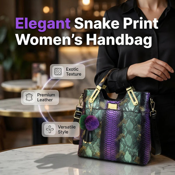 🏆Exclusive discounts for the Queen 49% OFF🔥Elegant Snakeskin PU Leather Tote Bag