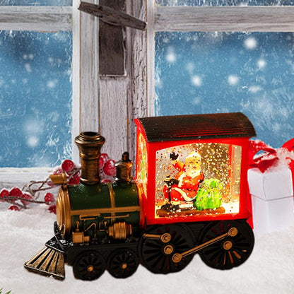 🎄Christmas train ornament with snowflake lights❄️
