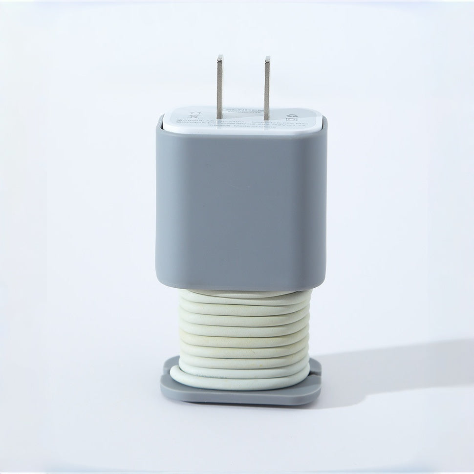 2-Pack Silicone Apple Charger Protector with Cord Wrap — Fits 18W & 20W Adapters