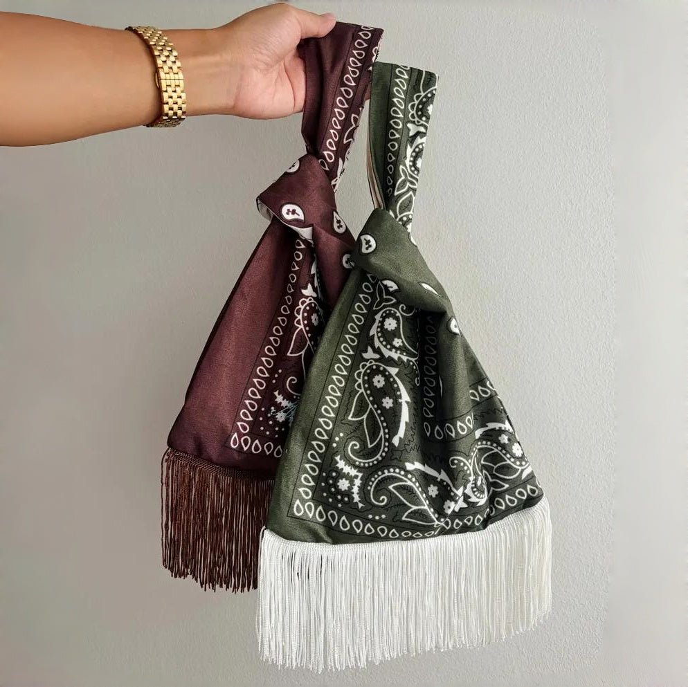 ✨🪢Bandana Knot Bag with  Fringe