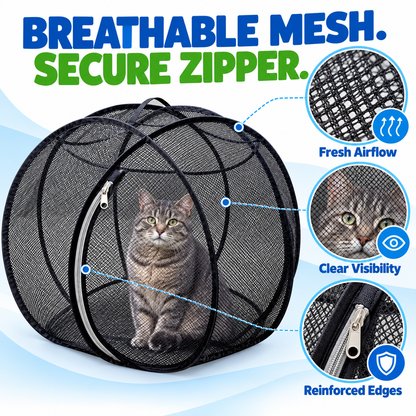🐱🌿360° Panoramic Pop-Up Rolling Cat Playpen Ball