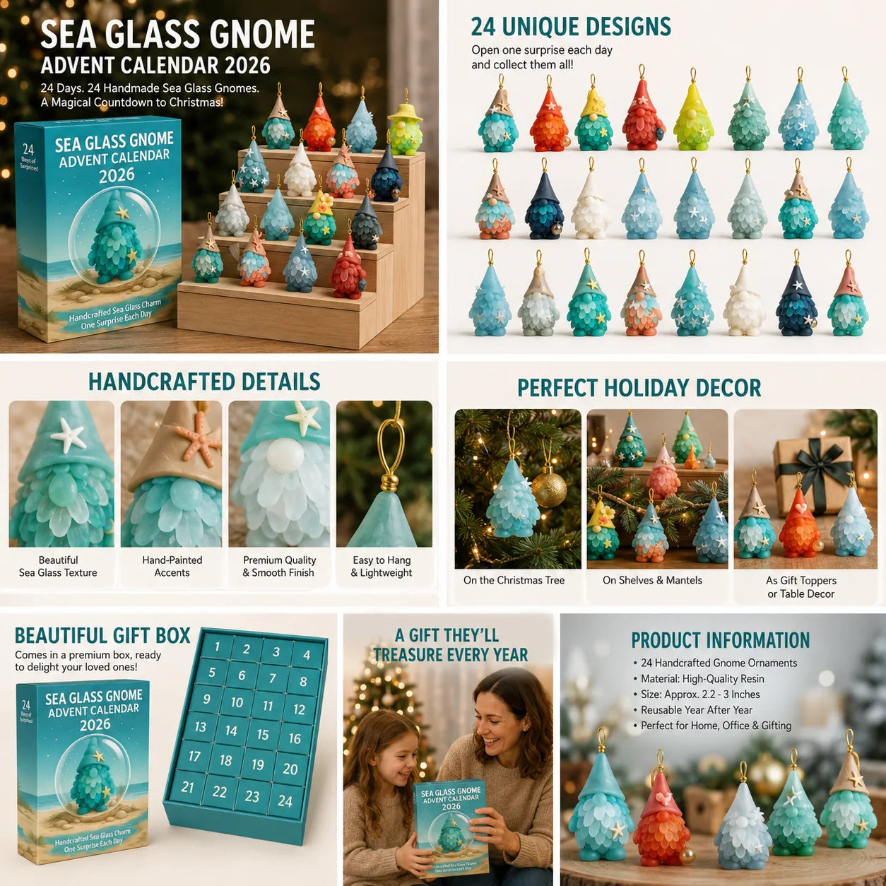 🌊🧝‍♂️Sea Glass GnomeAdvent Calendar