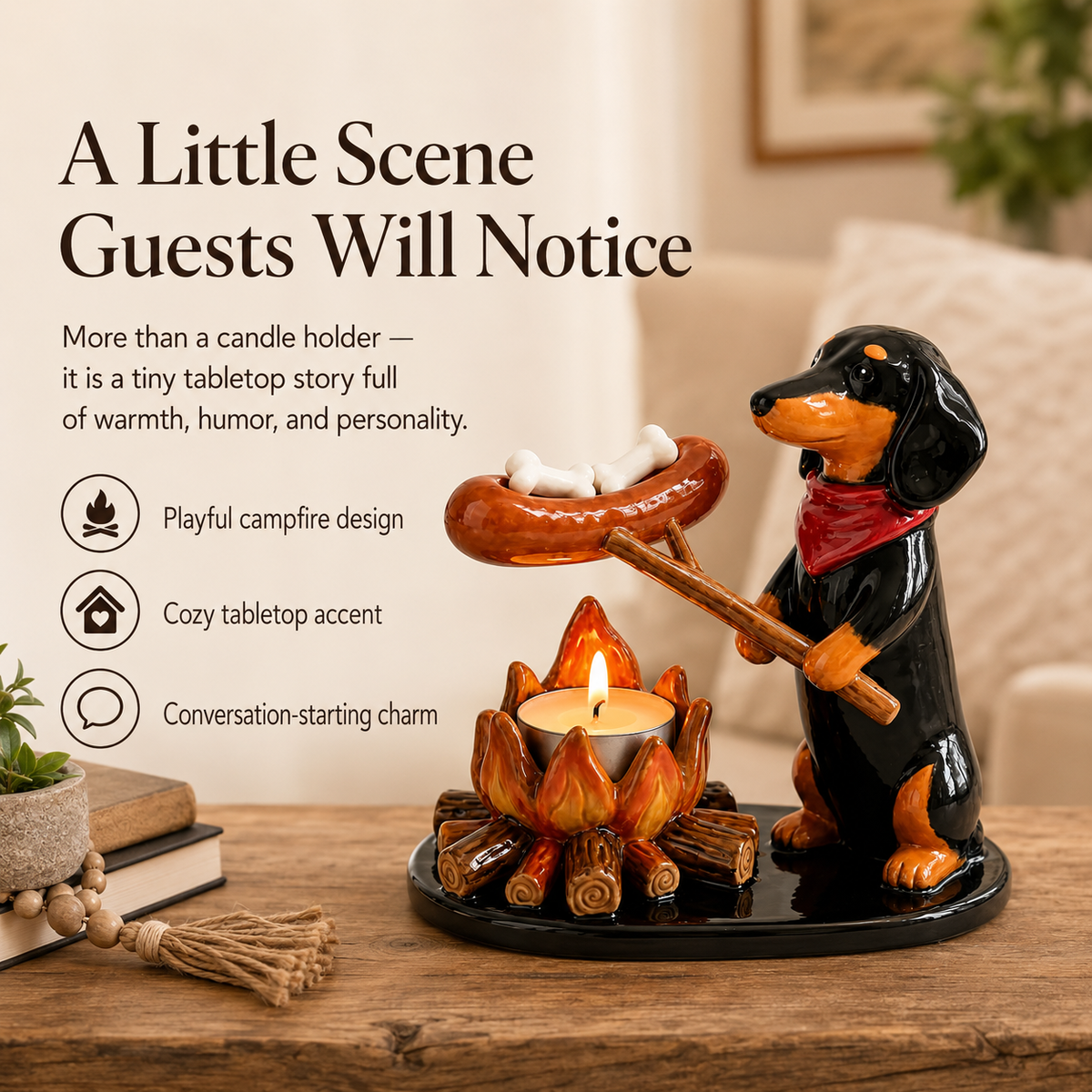 🐱🔥Cute Animal Campfire Tealight Candle Holder- 3 Styles Available