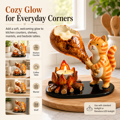 🐱🔥Cute Animal Campfire Tealight Candle Holder- 3 Styles Available