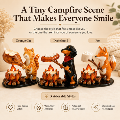 🐱🔥Cute Animal Campfire Tealight Candle Holder- 3 Styles Available