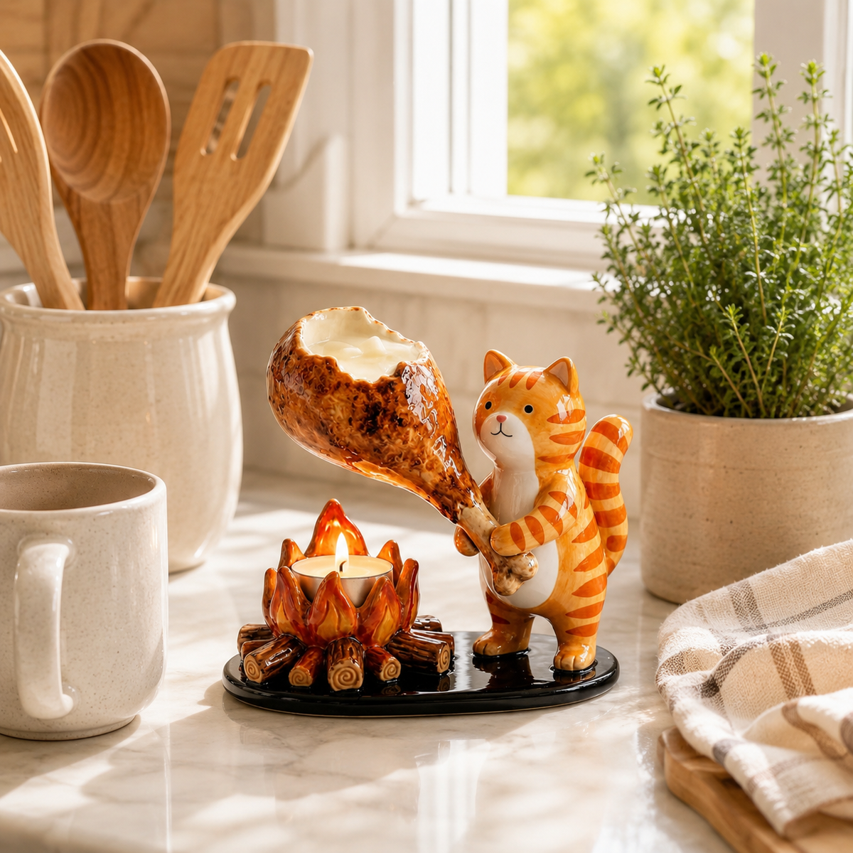🐱🔥Cute Animal Campfire Tealight Candle Holder- 3 Styles Available