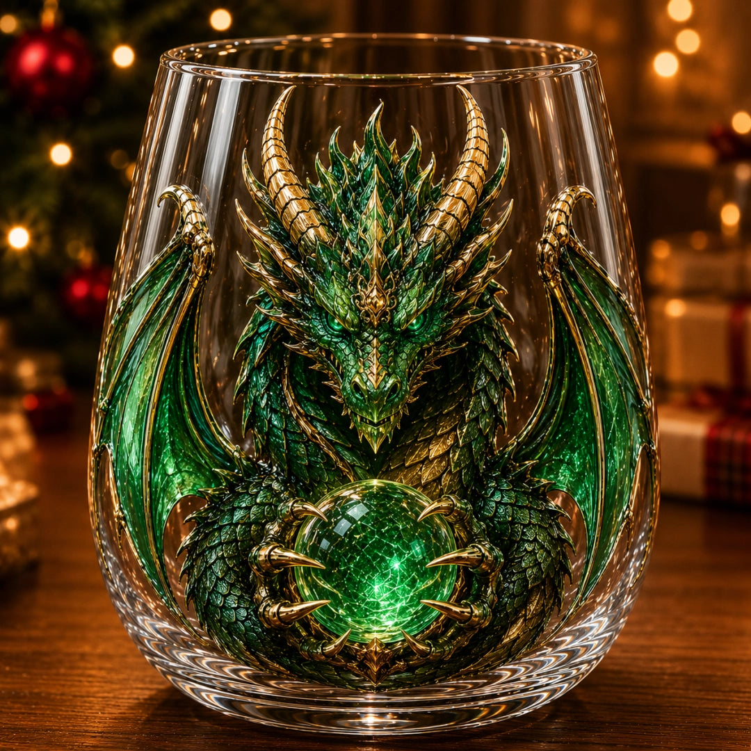 🐉✨ 3D Mythic Dragon Glass Art Cup | Luxury Raised Fantasy Glassware for Whiskey, Home Bar Décor & Legendary Gifts 🎁