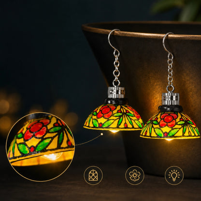💡Handmade Vintage Light-Up Chandelier Earrings