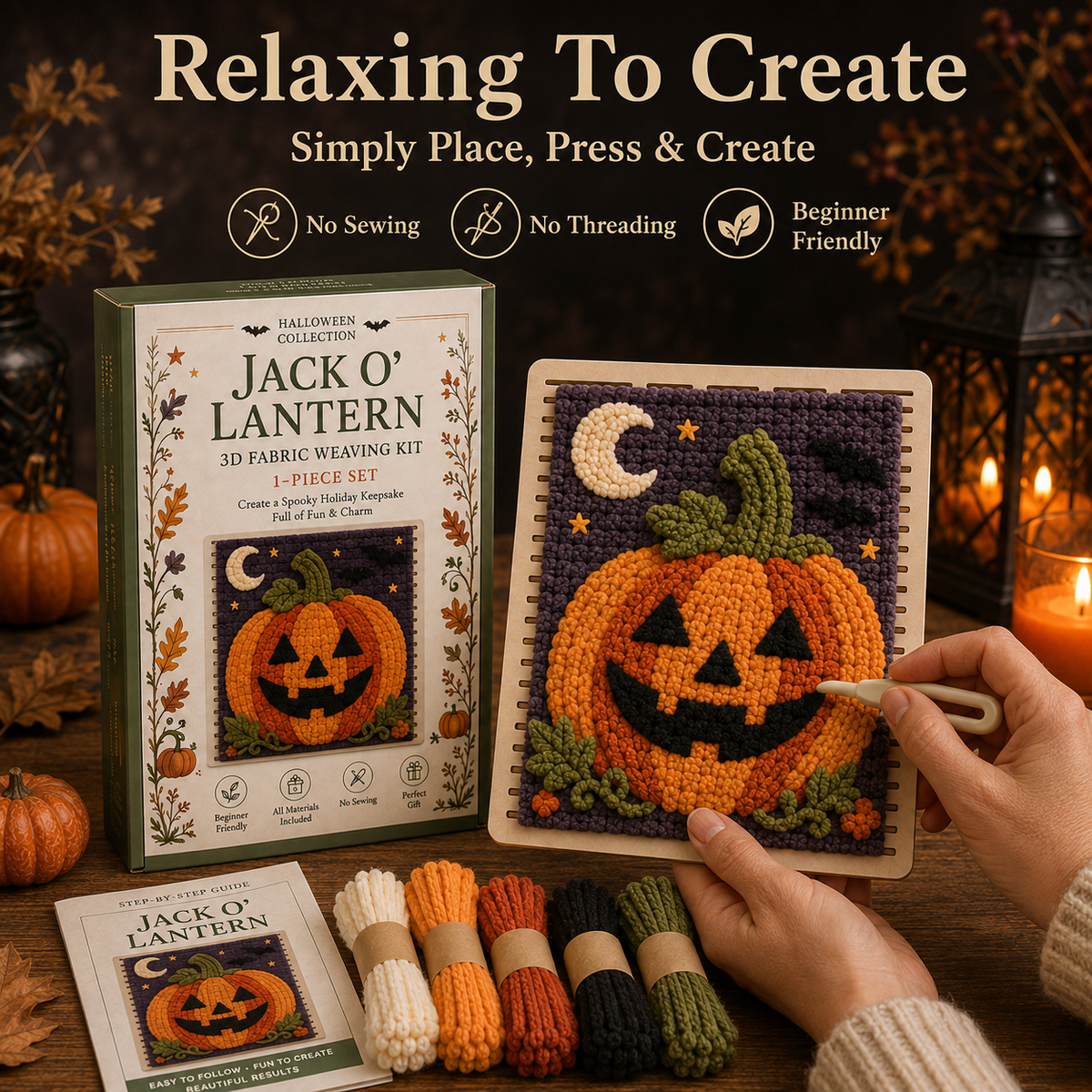 🎃 Halloween Fabric Weaving Kit