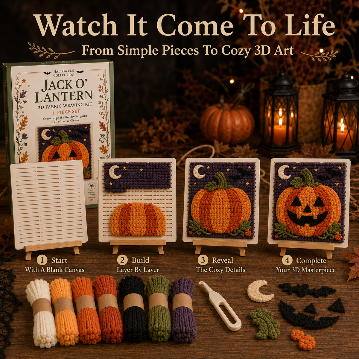 🎃 Halloween Fabric Weaving Kit
