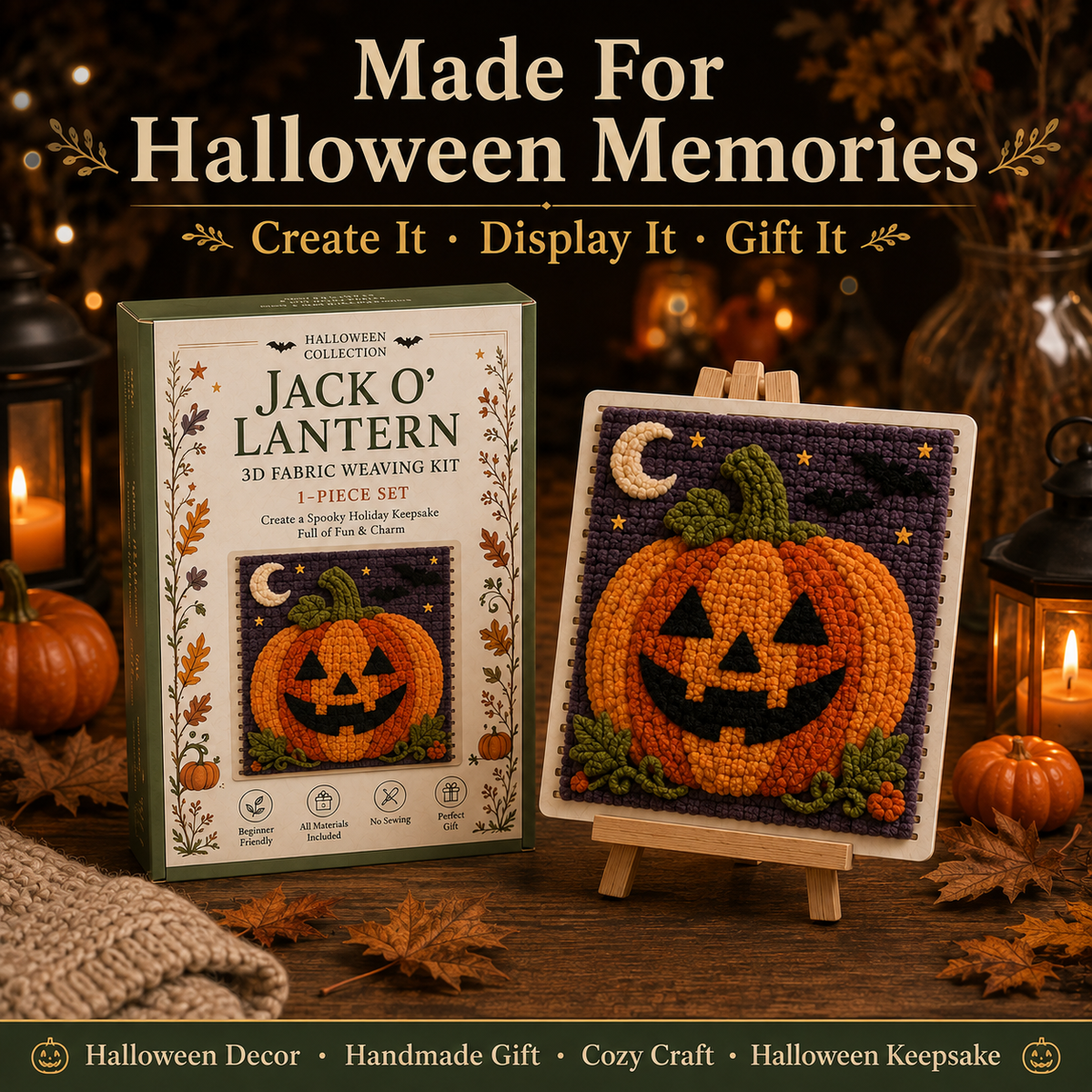 🎃 Halloween Fabric Weaving Kit