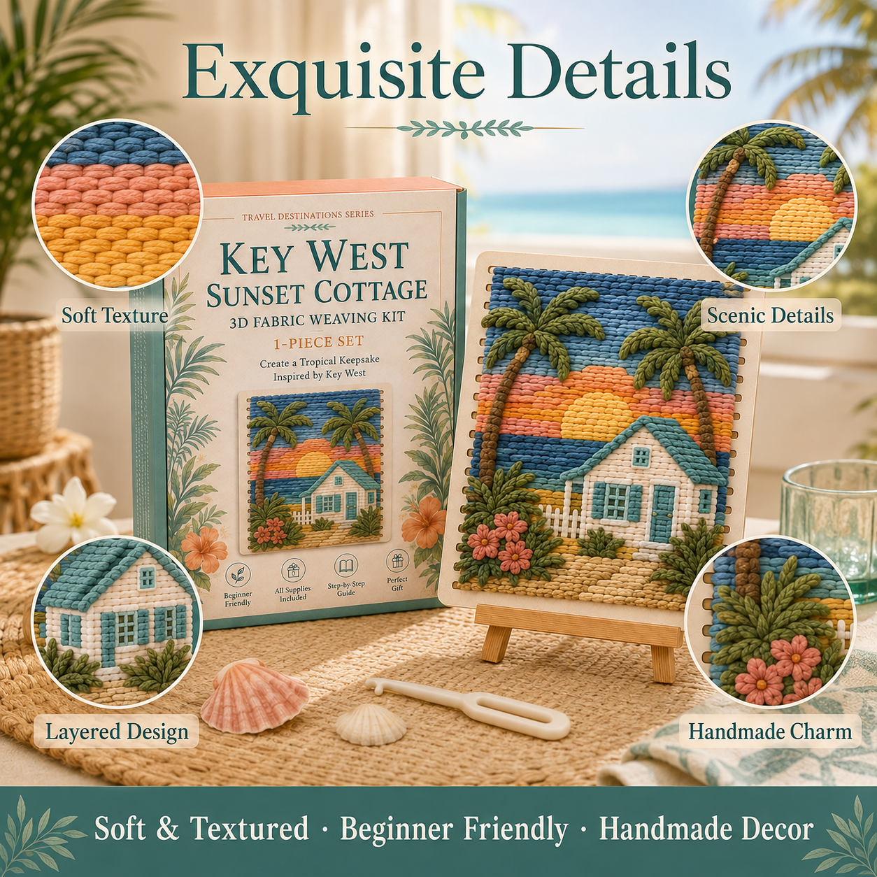 🗺️ American Destinations Fabric Weaving Kit