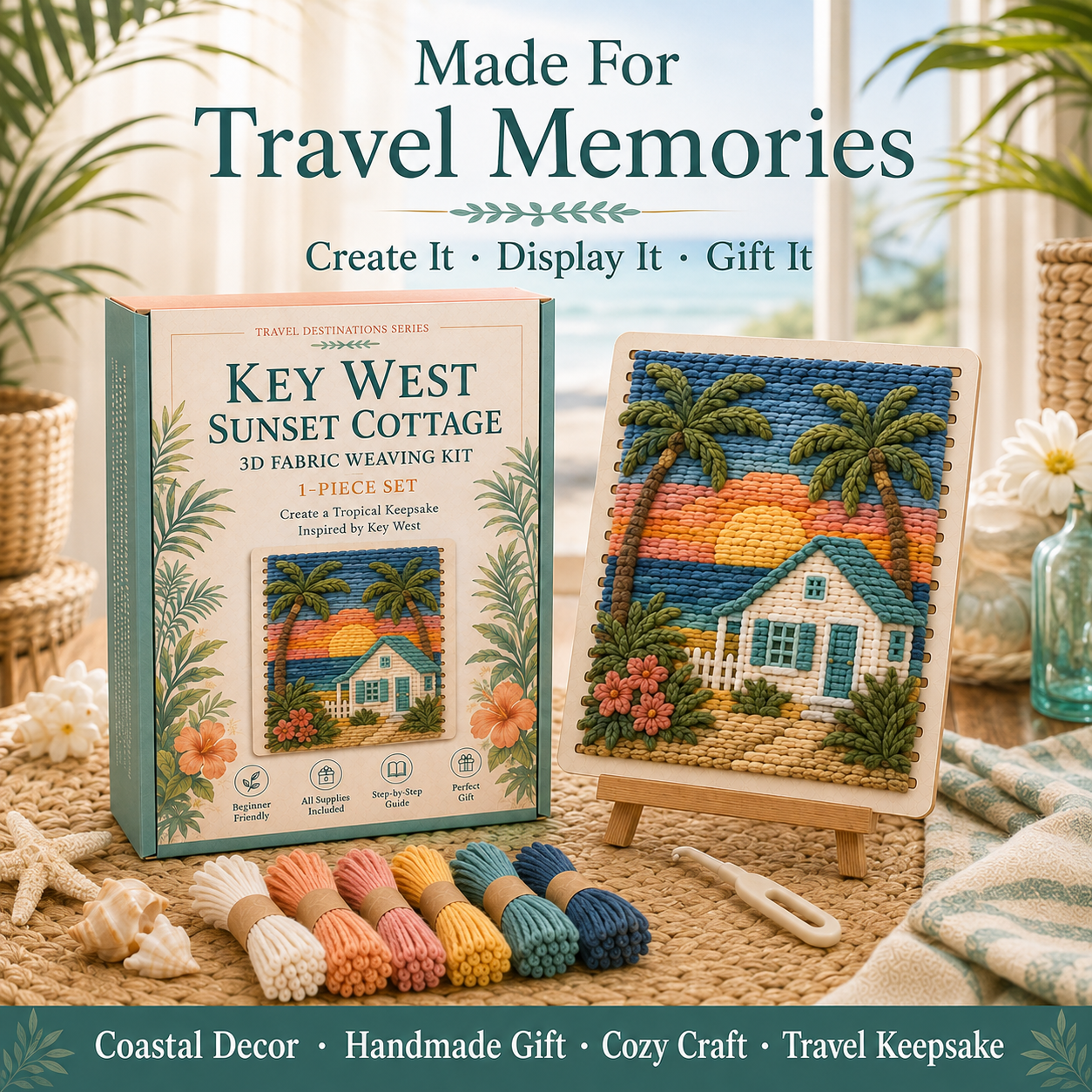 🗺️ American Destinations Fabric Weaving Kit