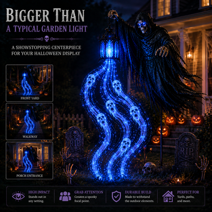 💀Halloween Grim Reaper Animated Garden Light|Grim Reaper Halloween Yard Decoration