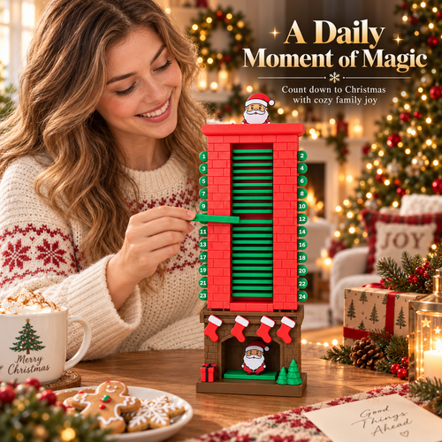 🎅 Mechanical Santa Chimney Christmas Countdown Calendar