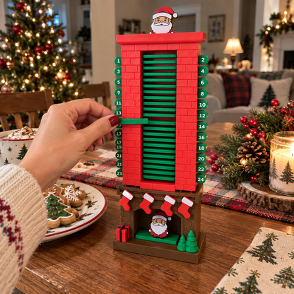 🎅 Mechanical Santa Chimney Christmas Countdown Calendar
