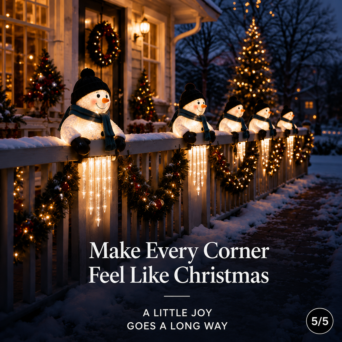 ❄️WinterGlow Snowman Icicle Light Decor
