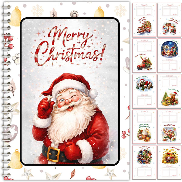 🎄 Holographic Christmas Gift Card Book – A Surprise on Every Page (Durable Hardcover Edition) 🎉