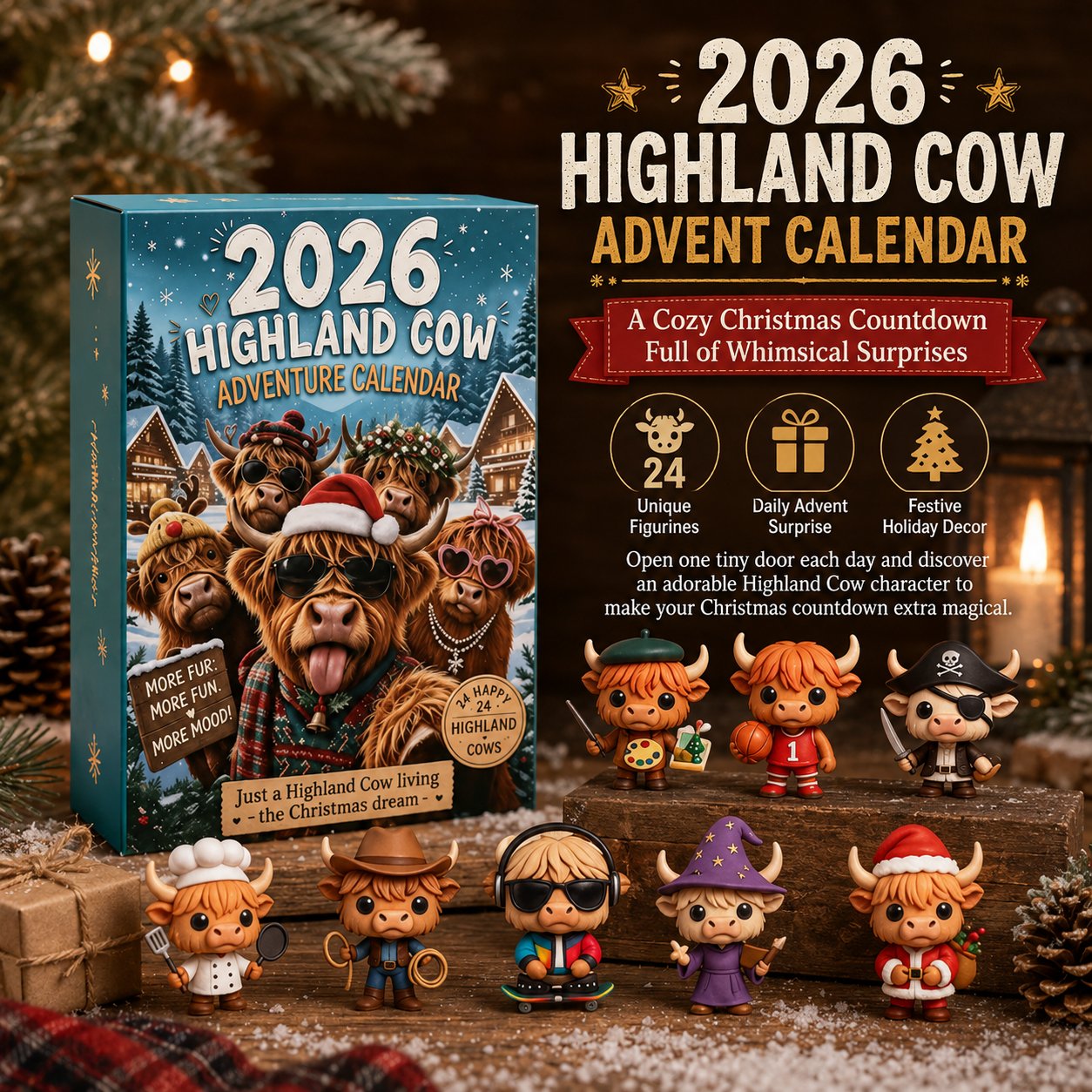 🔥2026 Highland CowAdvent Calendar 🐂📆