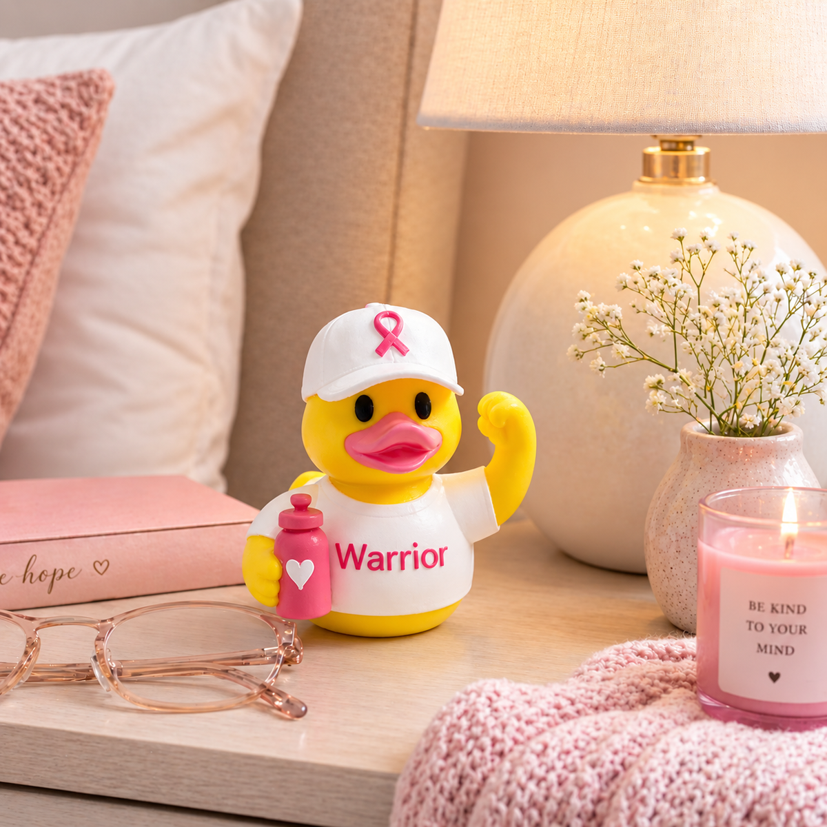 🎀🦆 Breast Cancer Awareness Rubber Duck | Survivor · Warrior · Supporter