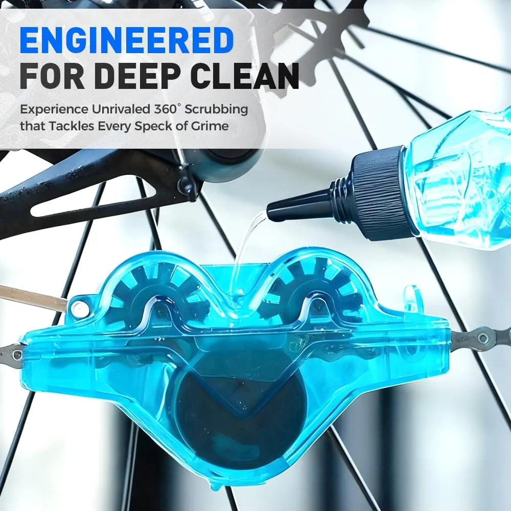 🚲 Portable Bicycle Chain Cleaner | 360° All-Round Bike Chain Cleaning Tool