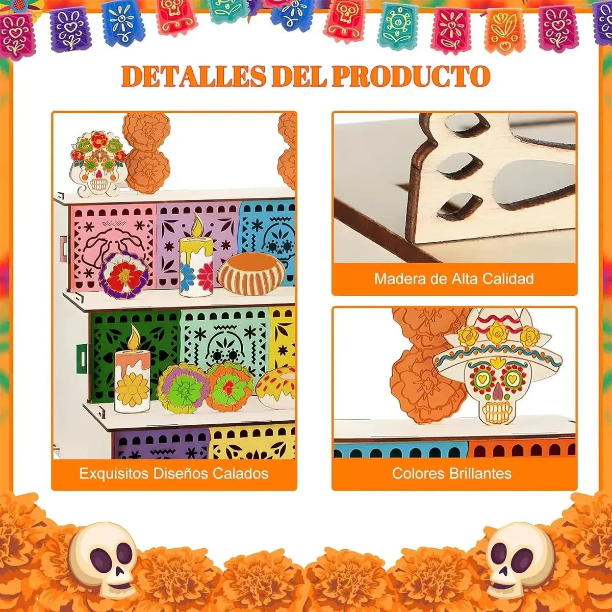 🏵️Day of the Dead Wooden Altar Display Set