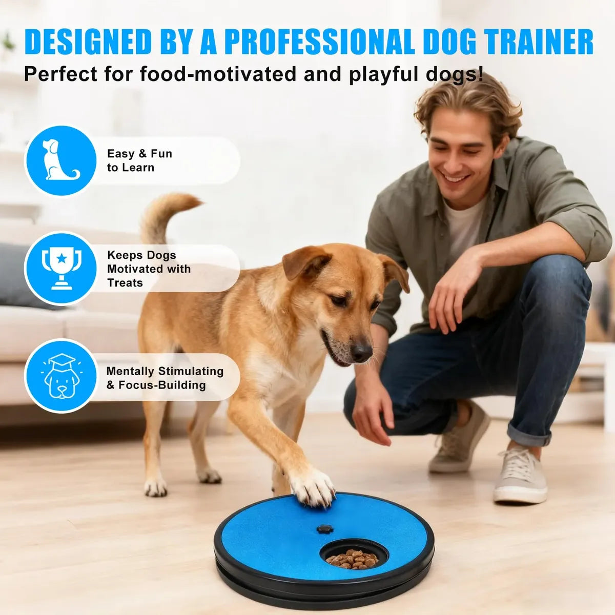 🦮3‑in‑1 Interactive Dog Nail Grinding & Treat Feeding Turntable