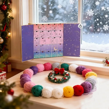 🧶Crochet Yarn Advent Calendar Box  2026🎉– 24 days featuring yarn, crochet tools, patterns, and creative surprises.