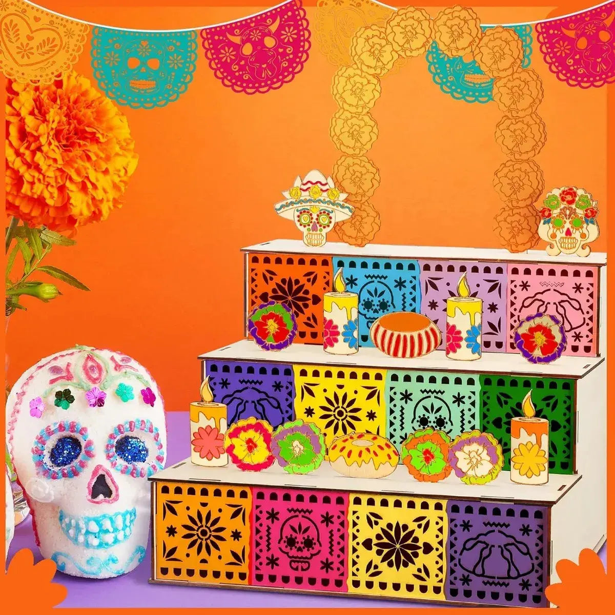 🏵️Day of the Dead Wooden Altar Display Set