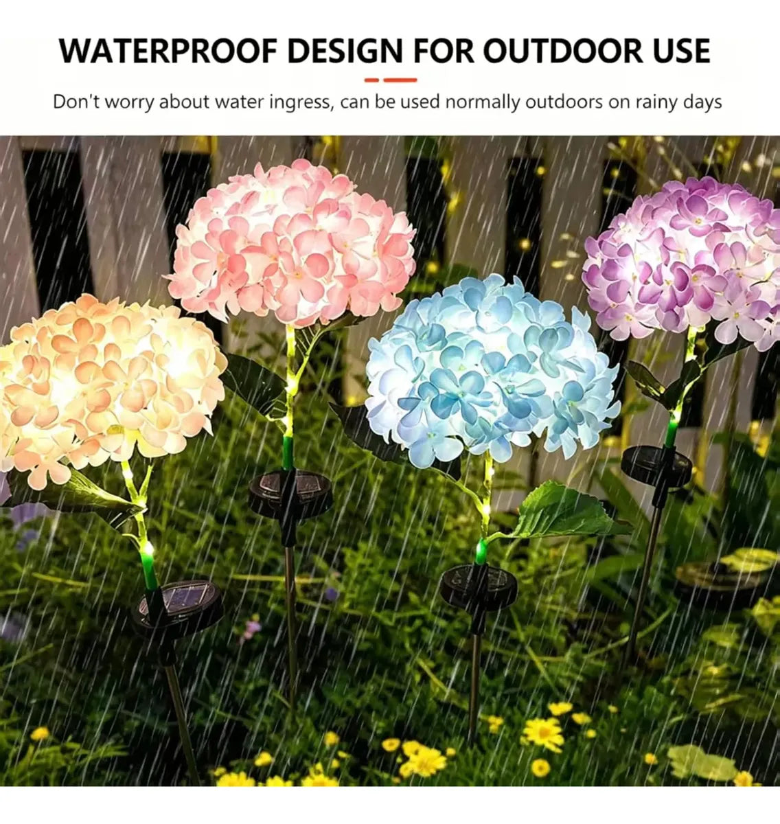 🌷Solar Hydrangea Flower Garden Stake Lights