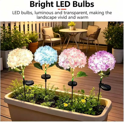 🌷Solar Hydrangea Flower Garden Stake Lights