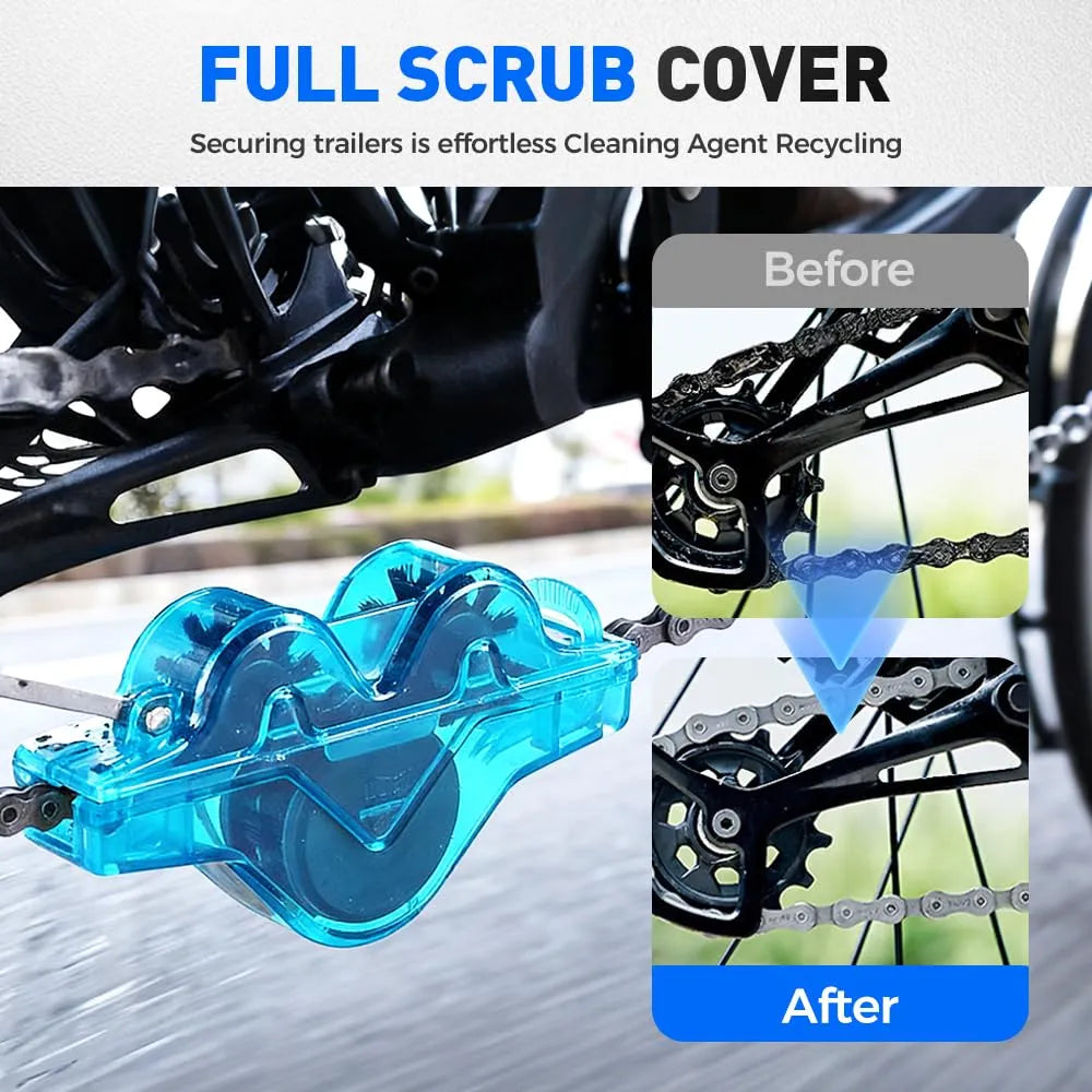 🚲 Portable Bicycle Chain Cleaner | 360° All-Round Bike Chain Cleaning Tool