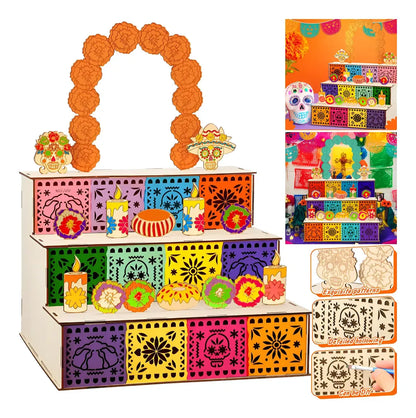 🏵️Day of the Dead Wooden Altar Display Set
