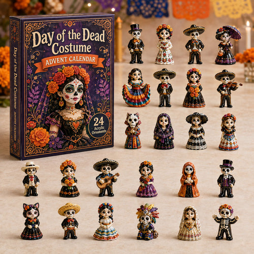 High-quality miniature model ✨2026 Day of the Dead Advent Calendar - 24 Days of My stery Collectible Figurines,Sugar Skull characters &Festive Holiday Surprises