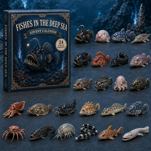 🐠Deep Sea Fish Advent Calendar 2026 - 24-Day Festive Countdown, Acrylic Charms Blind Box