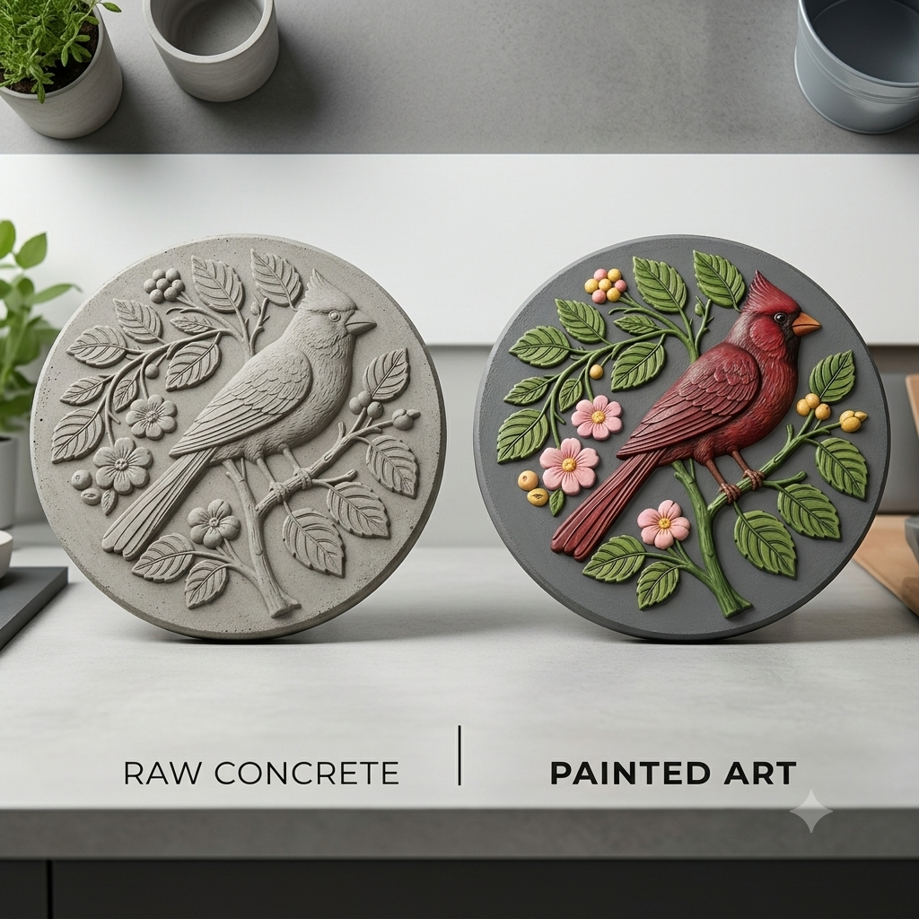 🐦 Hummingbird Garden Art Stepping Stone Mold