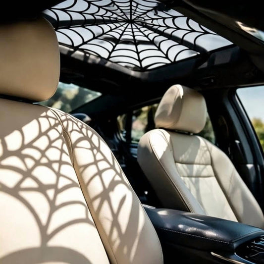 🕸️ Halloween Spider-Web Sunroof Decal – Create an eerie, shadowy autumn driving effect.