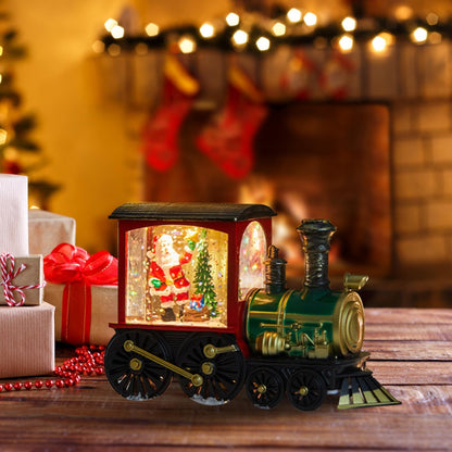 🎄Christmas train ornament with snowflake lights❄️