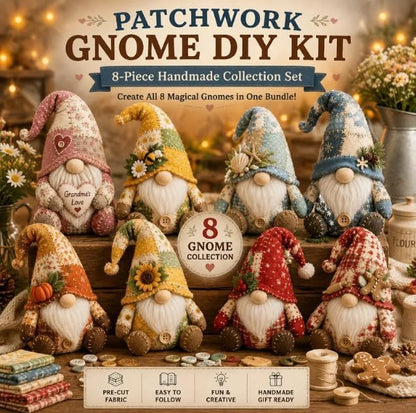 🎁 DIY Patchwork Gnome Kit – Create Your Own Cozy Decor