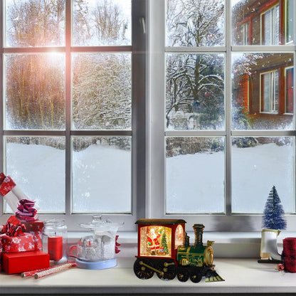 🎄Christmas train ornament with snowflake lights❄️